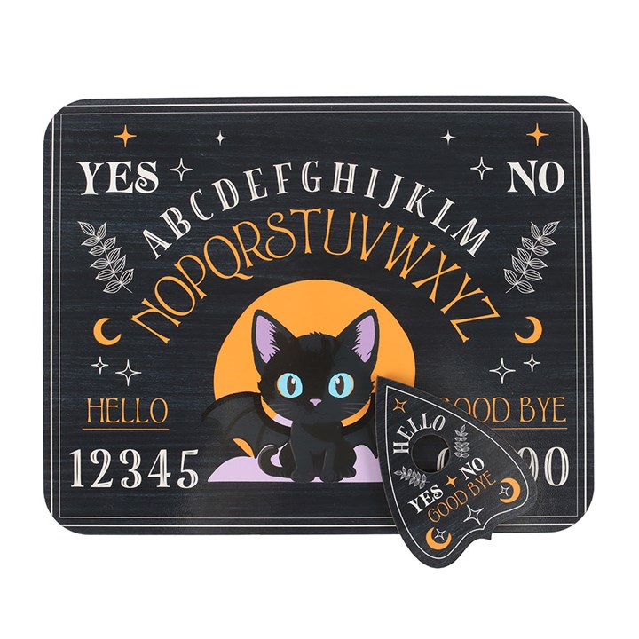 Cute and Creepy Bat Cat Talking Board with Planchette, image 2 of 3