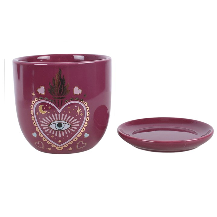 Sacred Sight Heart Plant Pot with Saucer, image 4 of 7
