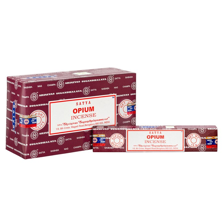 Set of 12 Opium Incense Sticks by Satya (12/50)