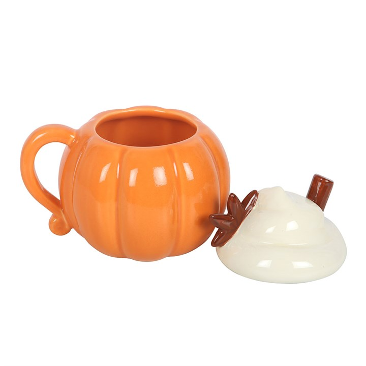 Pumpkin Cream Lidded Mug, image 3 of 5