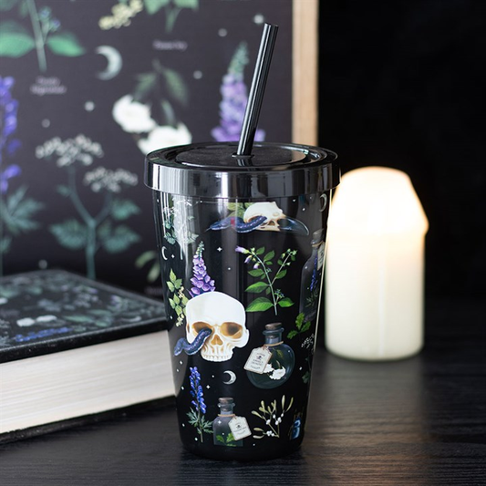 Venom & Vines Print Tumbler with Straw, image 1 of 5