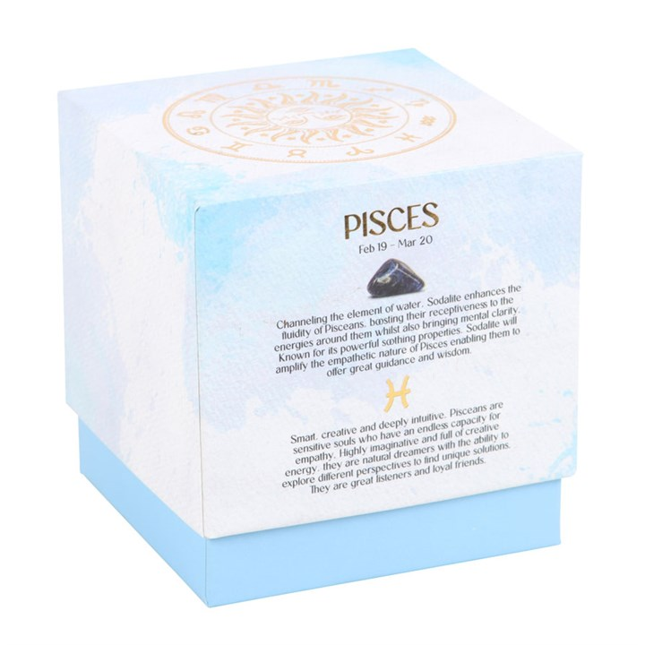 Pisces Gardenia Gemstone Zodiac Candle, image 5 of 6