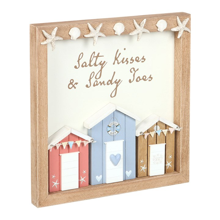 Salty Kisses 3D Shell Beach Hut Plaque, image 3 of 5
