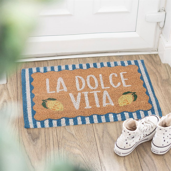 Blue La Dolce Vita Doormat, image 1 of 4