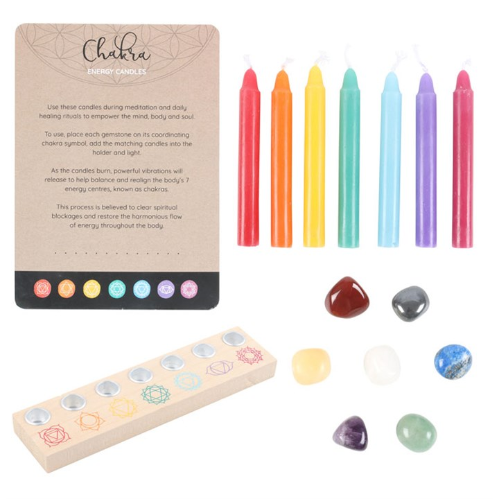 Chakra Energy Candle and Crystal Gift Set, image 3 of 6