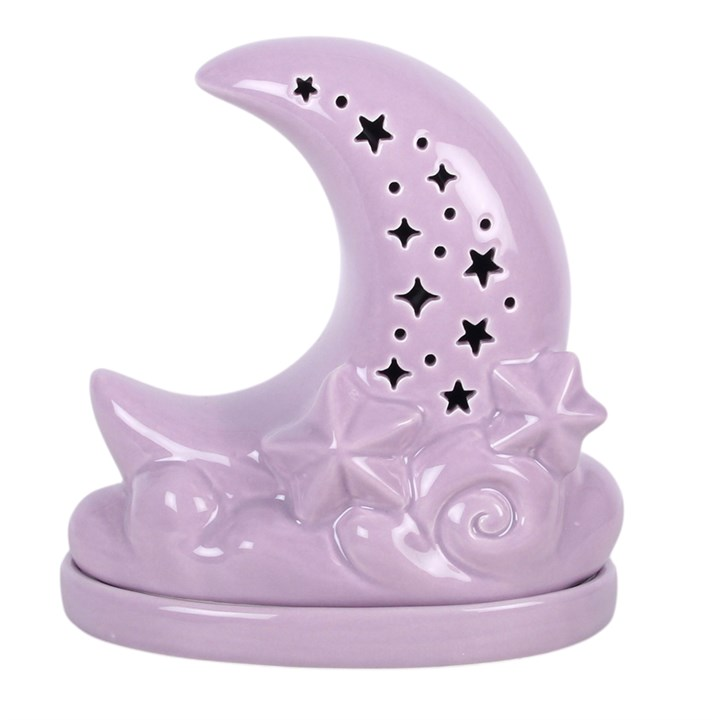 Purple Pastel Skies Moon Incense Cone Holder, image 3 of 6