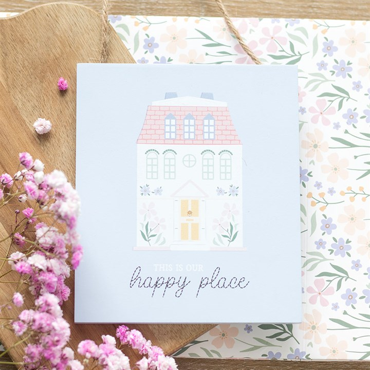 This Is Our Happy Place Pastel House Hanging Sign, image 1 of 4