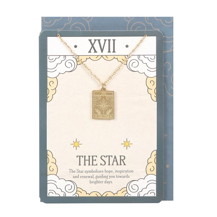 The Star Vintage Tarot Necklace on Greeting Card, image 2 of 5