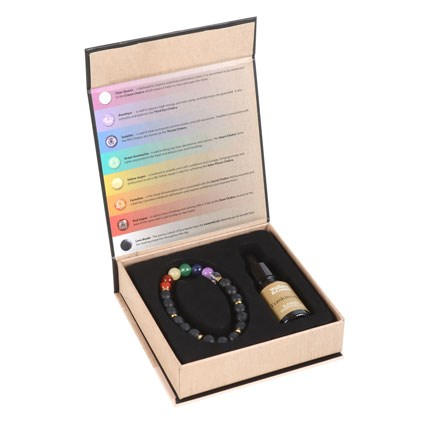 Seven Chakra Mixed Gemstone Essential Oil Bracelet, image 2 of 5