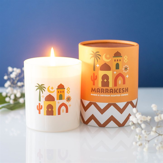 Marrakesh Amber & Saffron Scented Candle, image 1 of 6