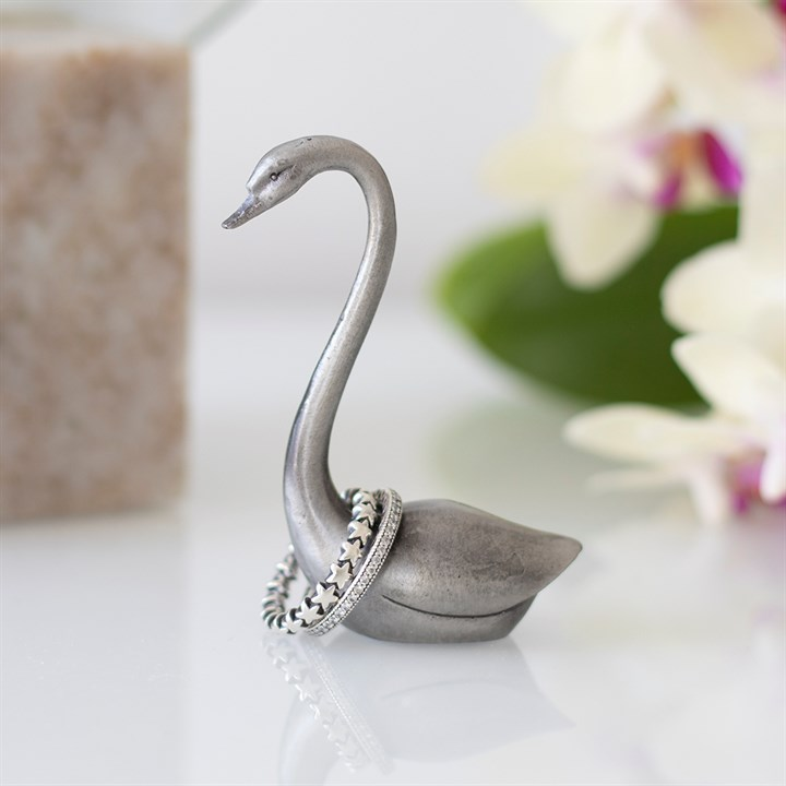 Metal Swan Ring Holder, image 1 of 4