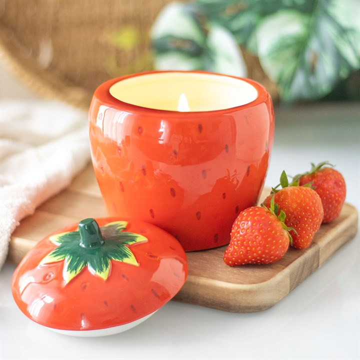 Strawberry Shaped Candle Jar, image 1 of 5