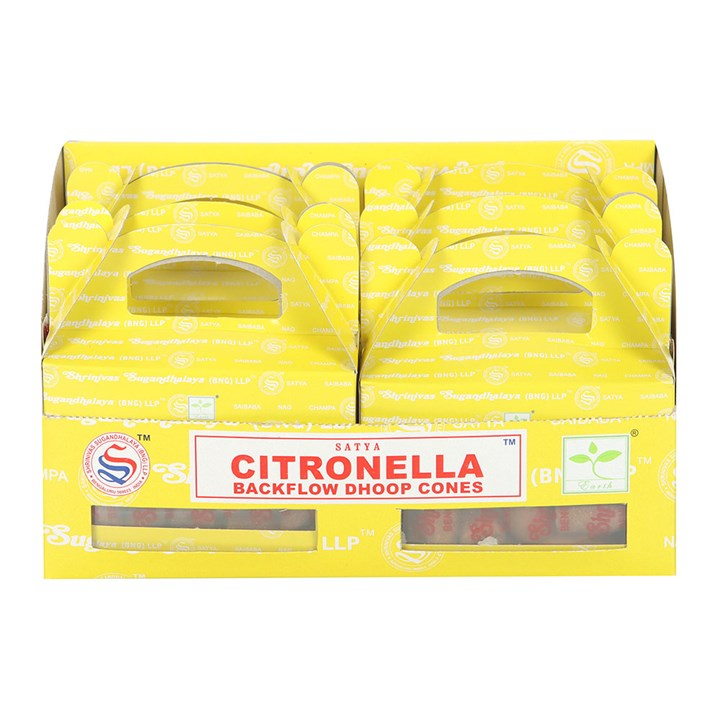 Set of 6 Citronella Backflow Dhoop Incense Cones by Satya (6/30), image 1 of 2
