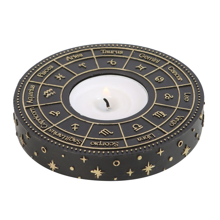 Astrology Wheel Tealight Candle Holder, image 2 of 4