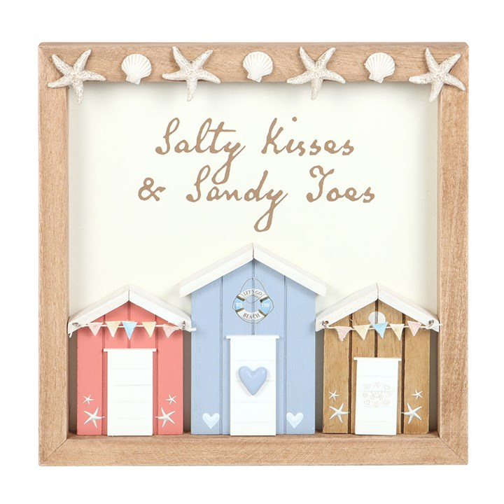 Salty Kisses 3D Shell Beach Hut Plaque, image 2 of 5