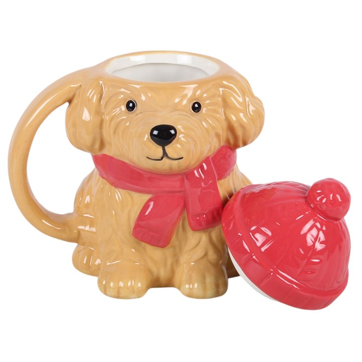 Winter Puppy Lidded Mug, image 4 of 7