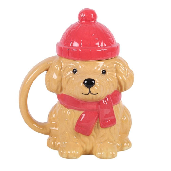Winter Puppy Lidded Mug, image 3 of 7