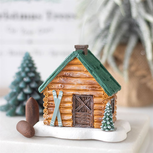 Cabin Ski Chalet Incense Cone Holder, image 1 of 6